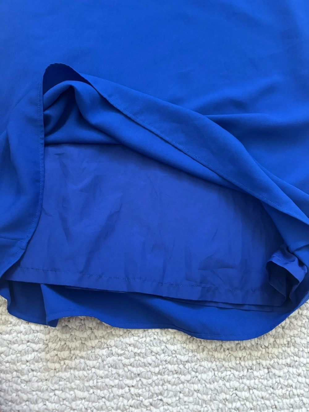 J Crew Womens Size 6 Dress Scalloped Royal Blue Lined